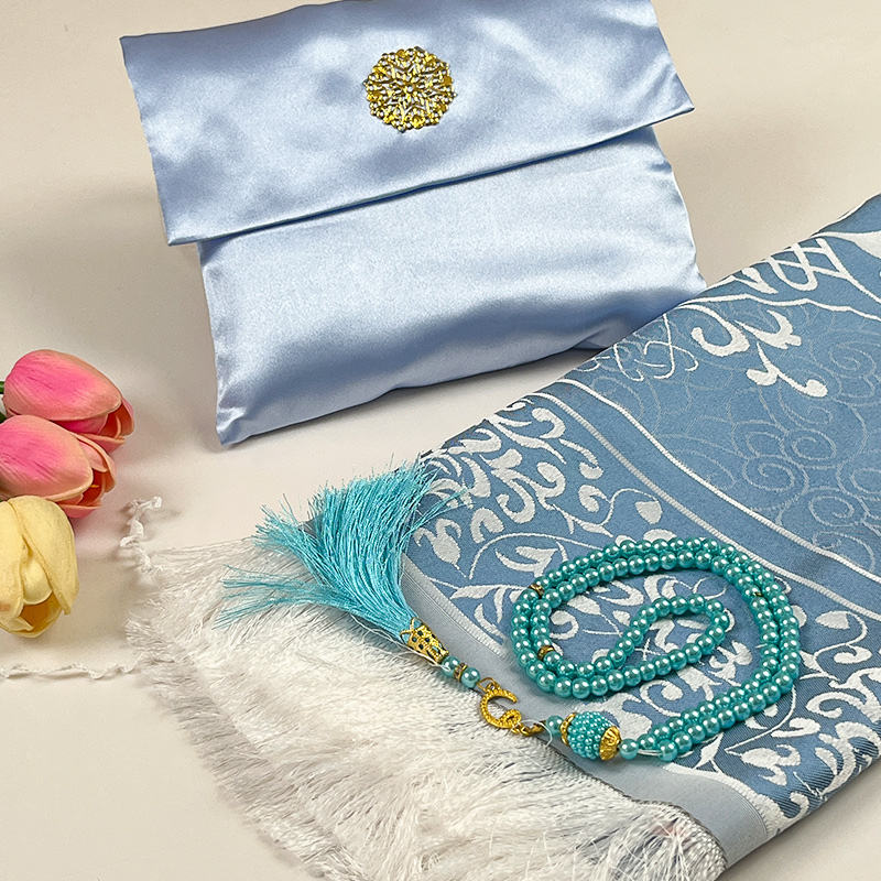 Elegant 3-Piece Travel Prayer Mat & Tasbih Gift Set - Image 12