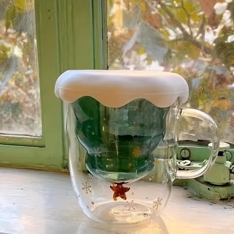Elegant Christmas Glass Coffee Cup - Image 5