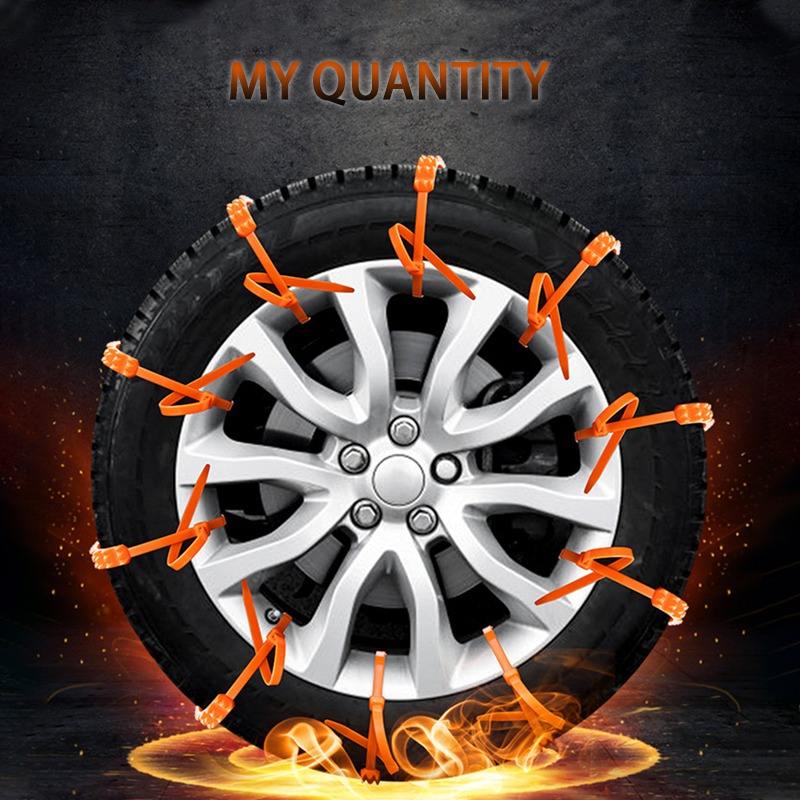 Emergency Nylon Snow Traction Chains for Cars (10-Piece Set) - Image 2