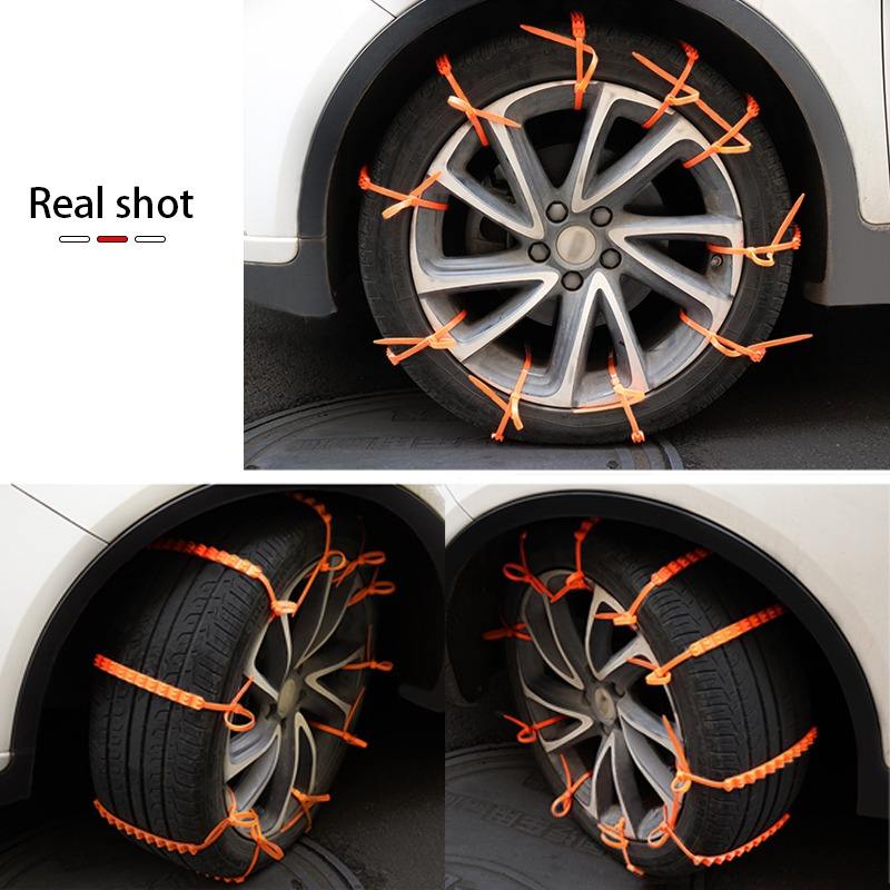 Emergency Nylon Snow Traction Chains for Cars (10-Piece Set) - Image 3