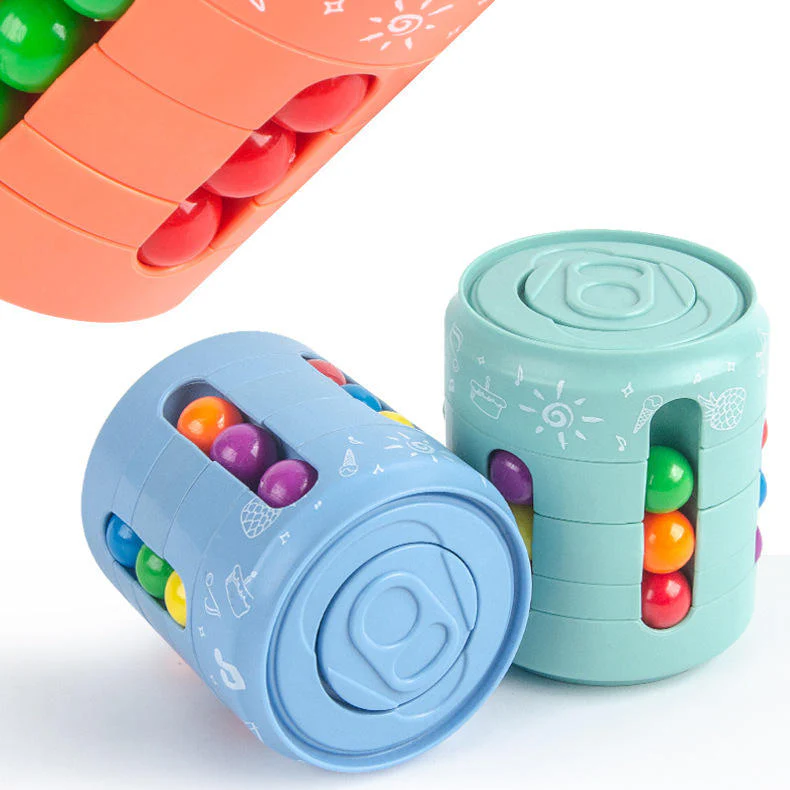 Fidget Spinners Magic Bean Coke Cube – Rotating Color Puzzle Toy for Stress Relief & Focus - Image 2