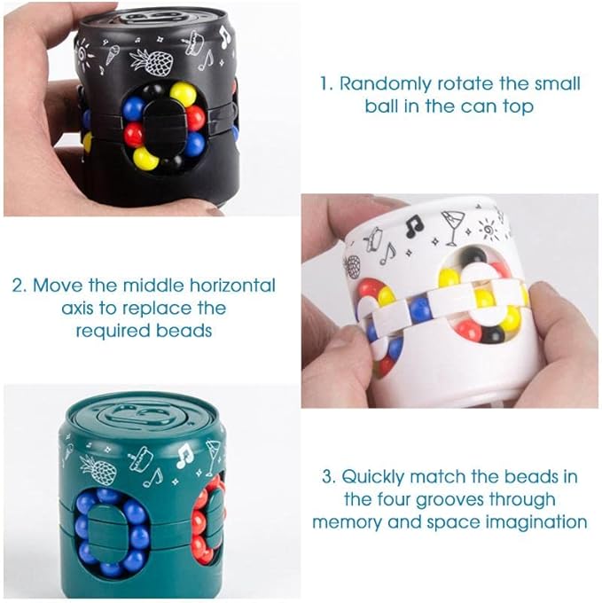 Fidget Spinners Magic Bean Coke Cube – Rotating Color Puzzle Toy for Stress Relief & Focus - Image 4