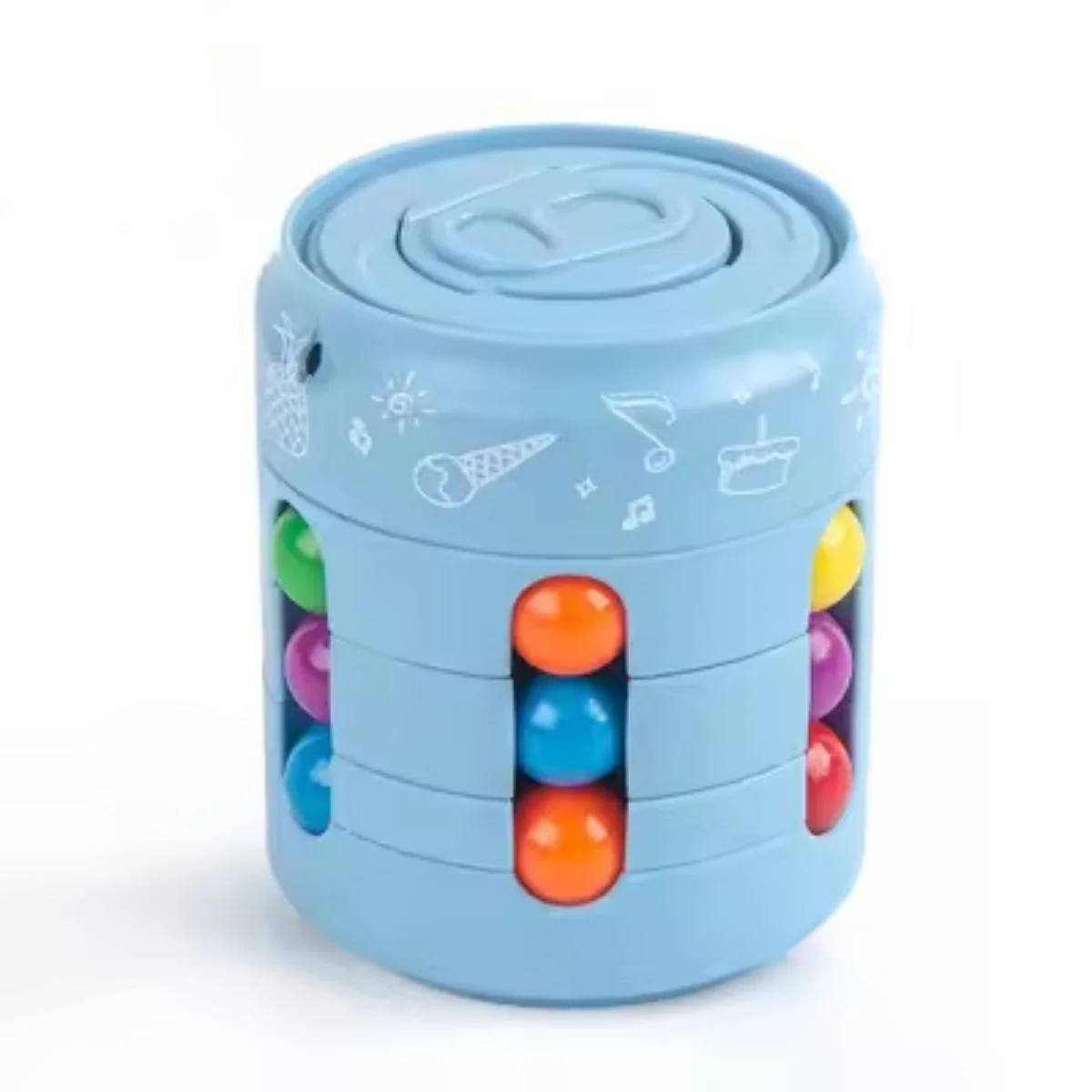 Fidget Spinners Magic Bean Coke Cube – Rotating Color Puzzle Toy for Stress Relief & Focus - Image 7