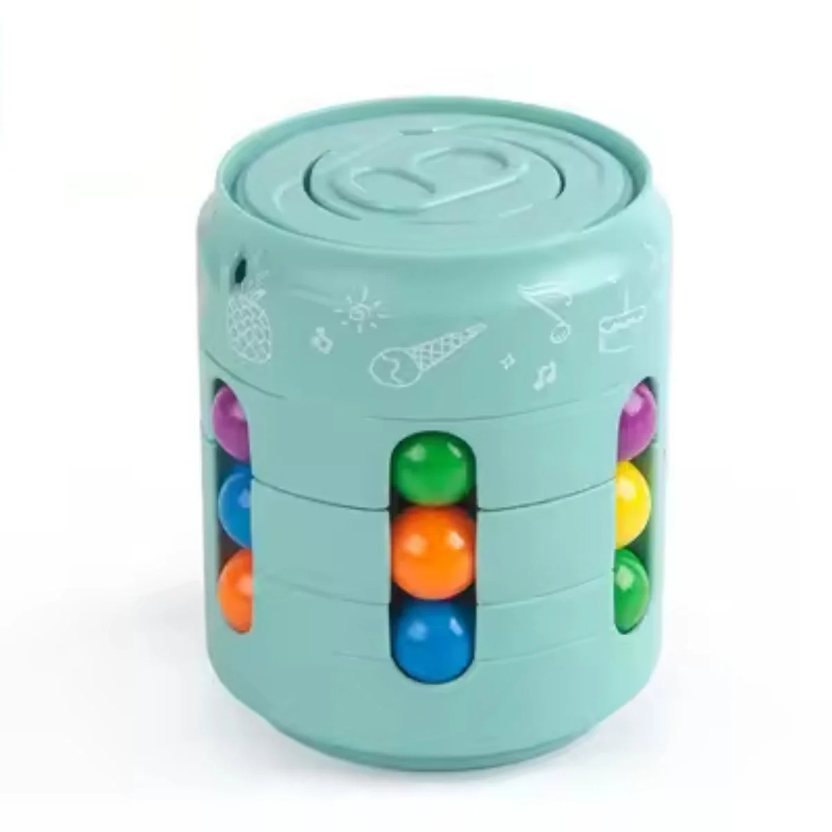 Fidget Spinners Magic Bean Coke Cube – Rotating Color Puzzle Toy for Stress Relief & Focus - Image 9