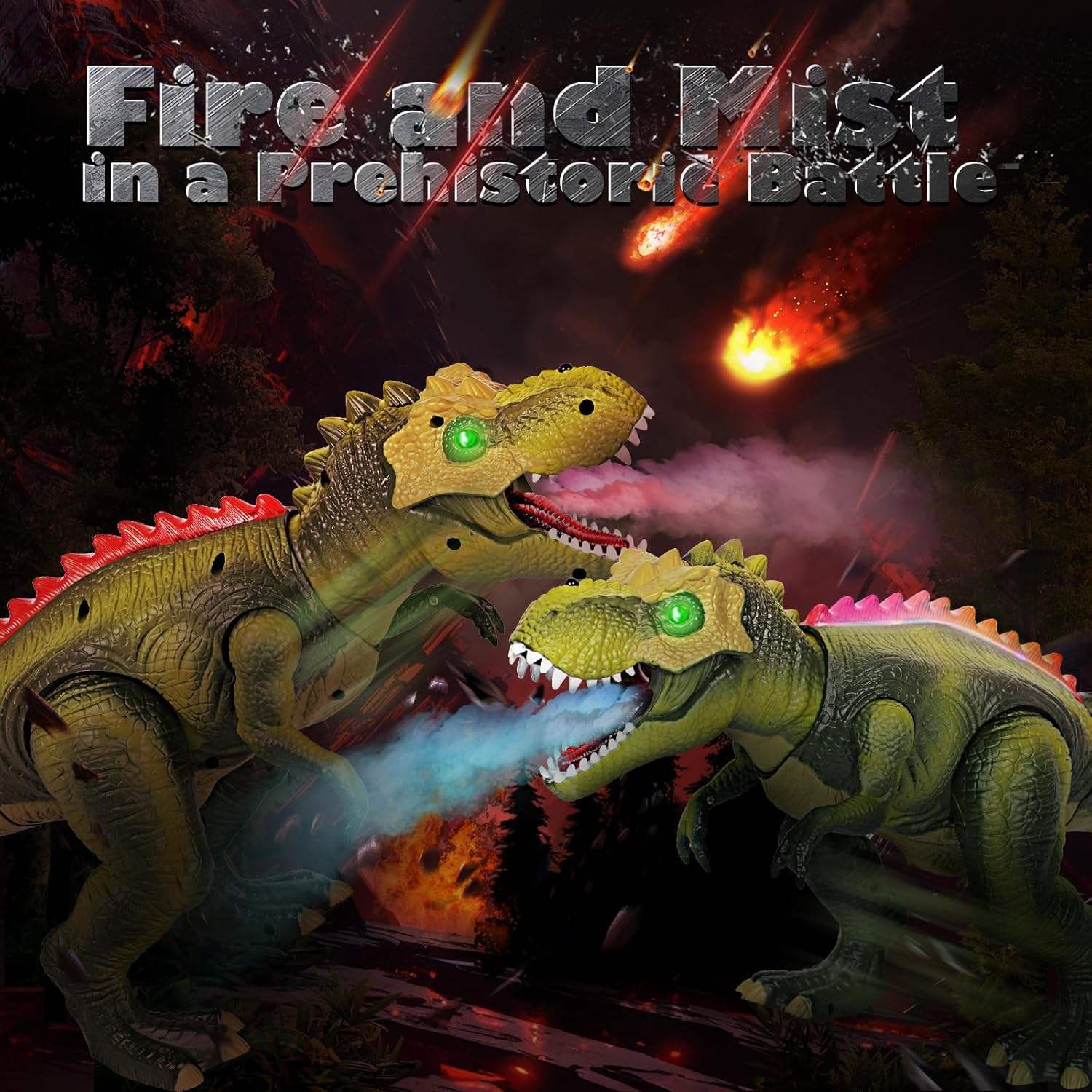 Fire-Breathing Dinosaur Toy – Walking, Roaring, Light-Up Action Figure - Image 5