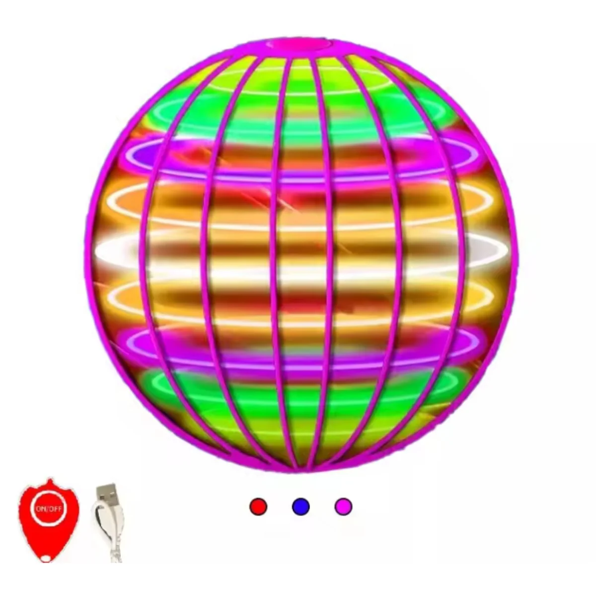 Flying Boomerang UFO Spinner – Hand-Controlled 360° LED Hover Ball - Image 11