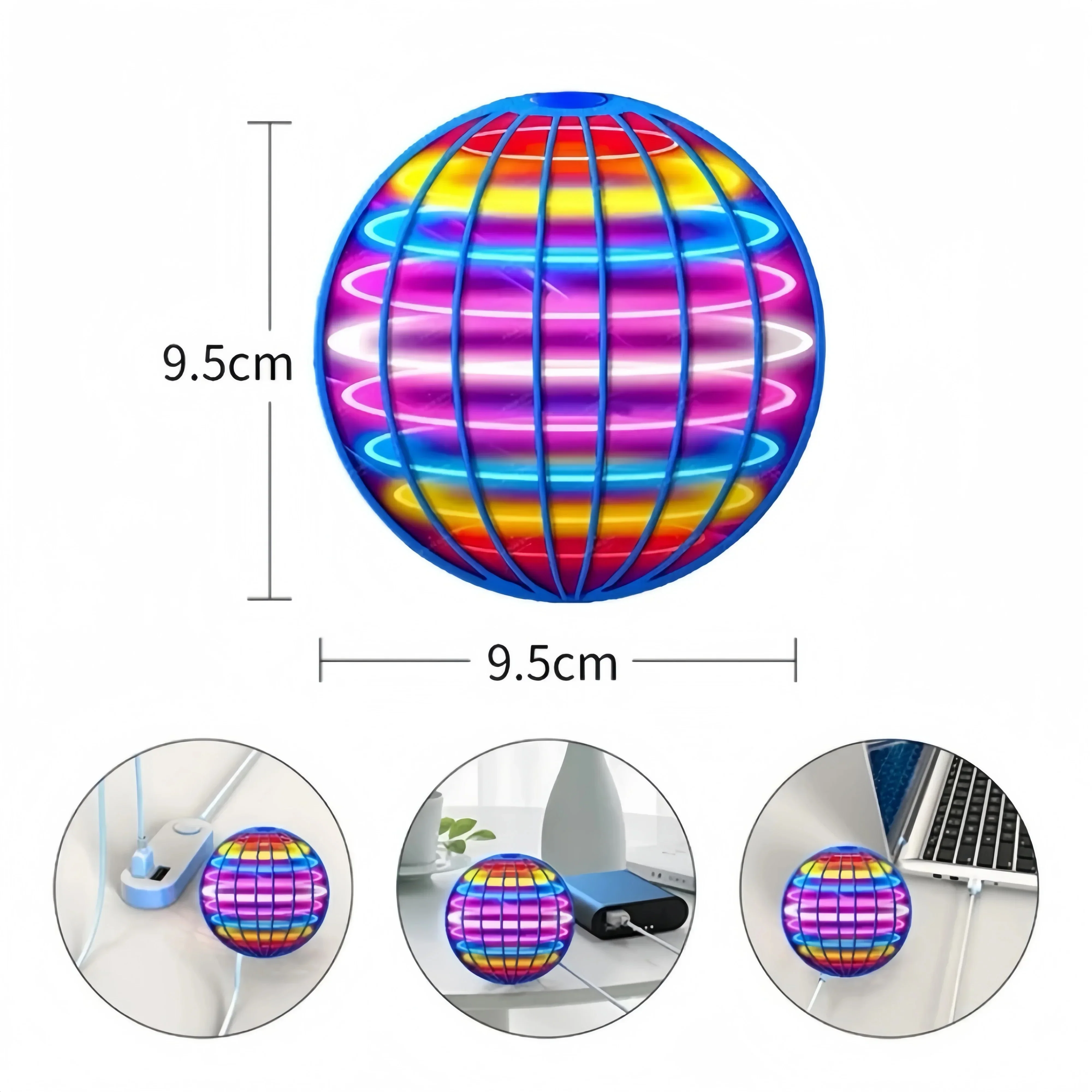 Flying Boomerang UFO Spinner – Hand-Controlled 360° LED Hover Ball - Image 8
