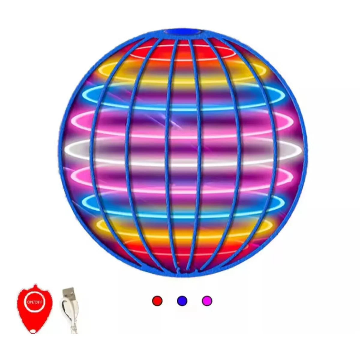 Flying Boomerang UFO Spinner – Hand-Controlled 360° LED Hover Ball - Image 9