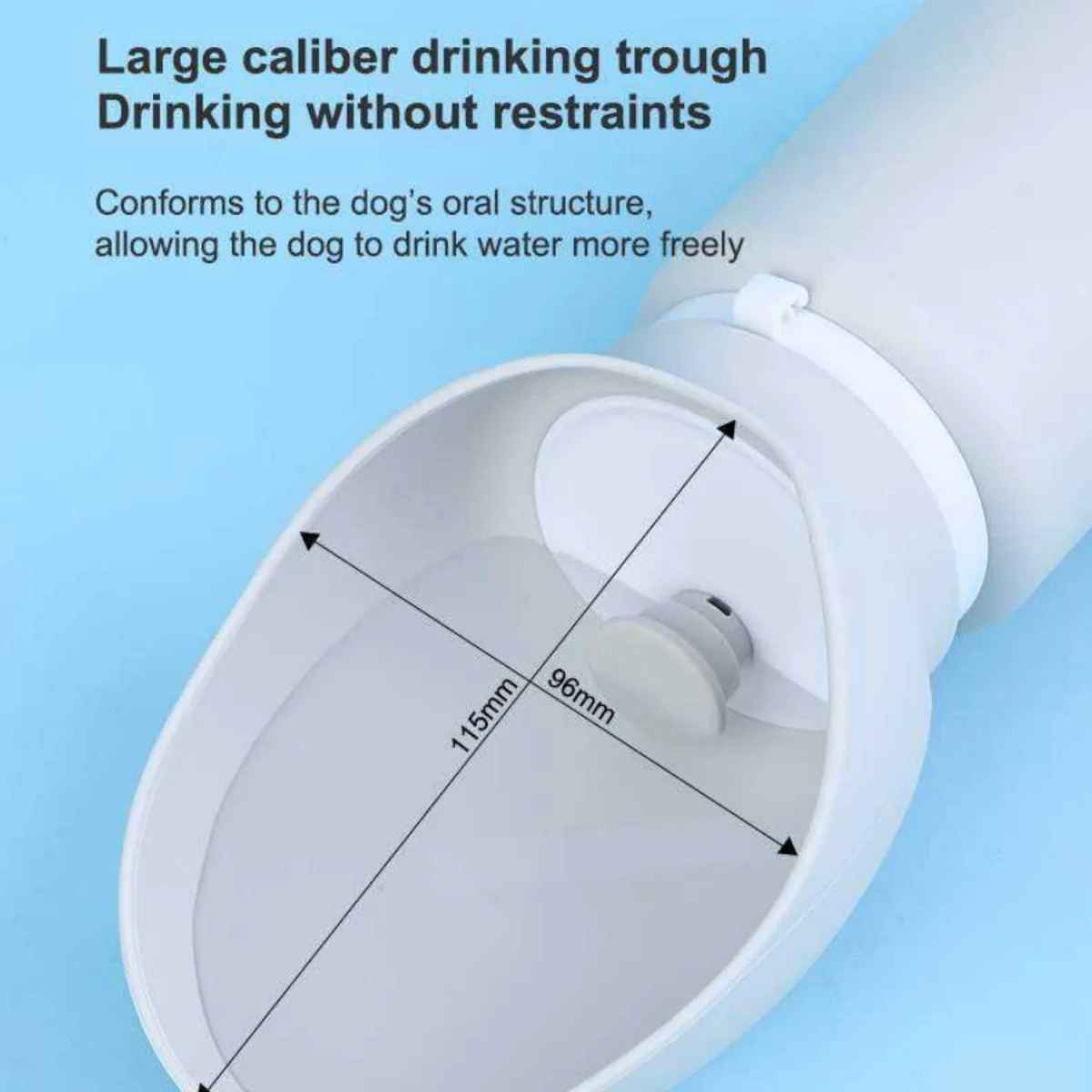 Foldable Pet Water Bottle with Drinking Cup (550ml) - Image 4