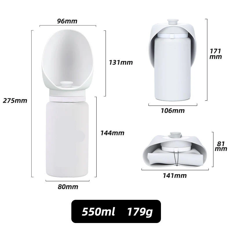 Foldable Pet Water Bottle with Drinking Cup (550ml) - Image 6