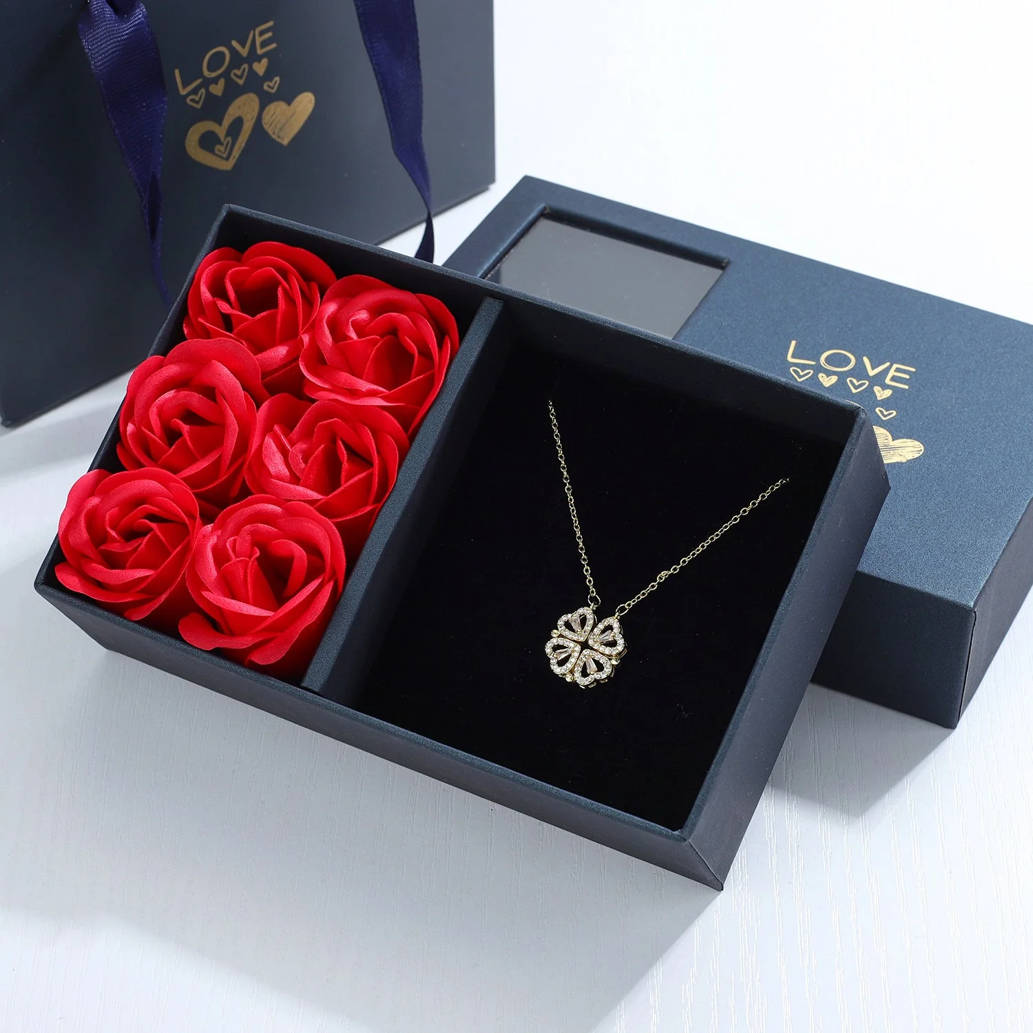 Four-Heart Clover Necklace - Image 2