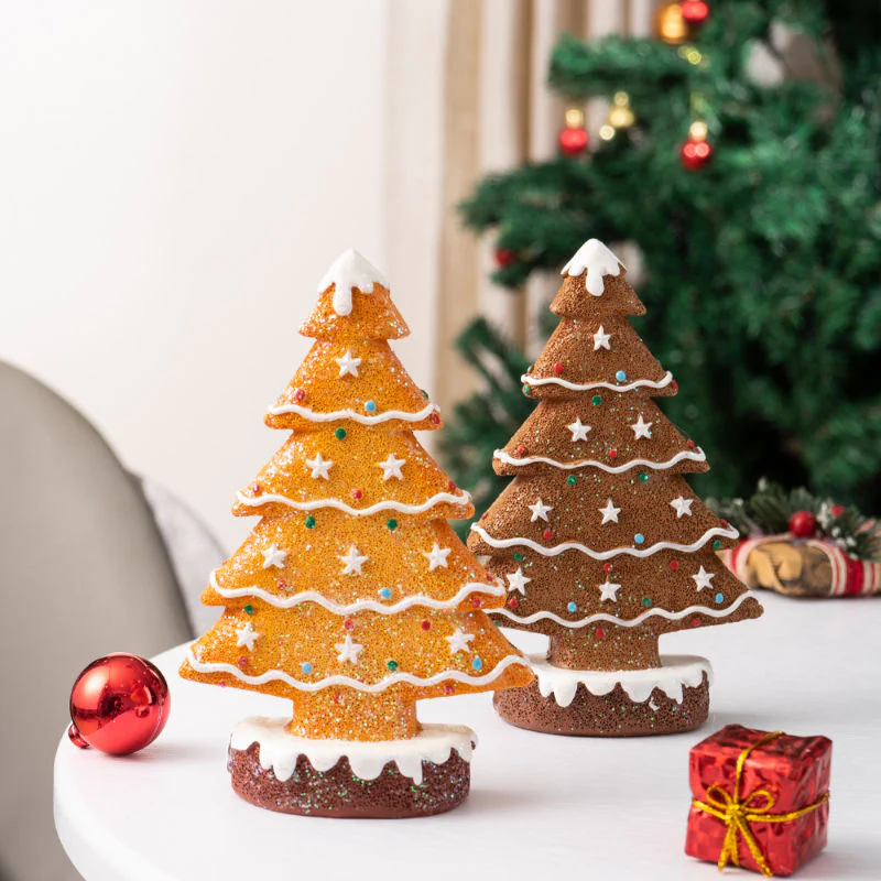 Gingerbread Christmas Tree Ornaments β Holiday Table & Shelf Decor - Image 3