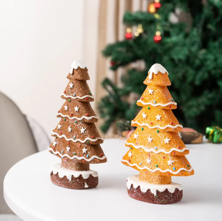 Gingerbread Christmas Tree Ornaments β Holiday Table & Shelf Decor - Image 4