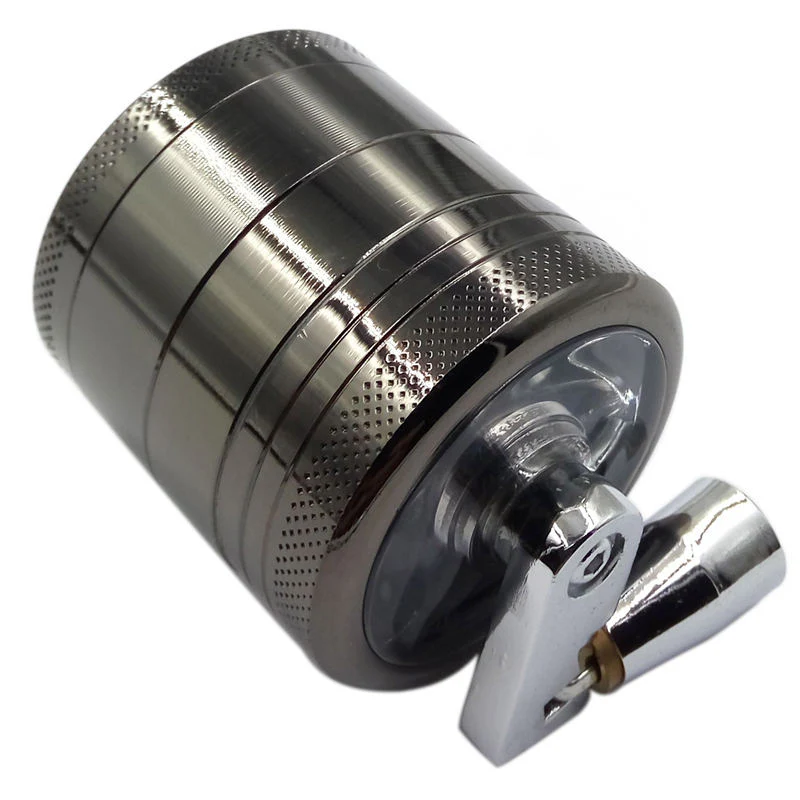 Hand-cranking Grinder 4-Part Spice Herb Grinders With Magnetic Lid - Image 7