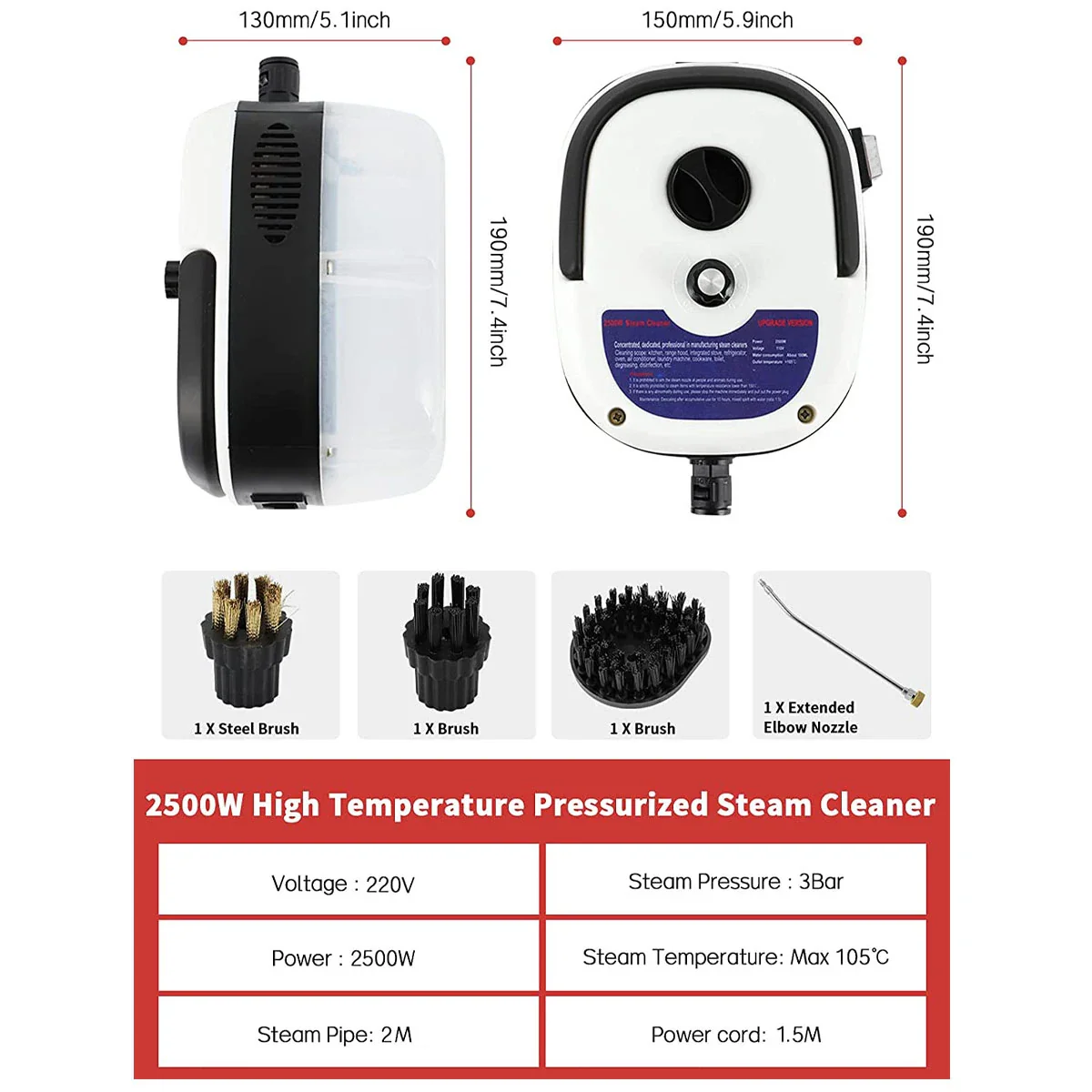Handheld Steam Cleaner – Multi-Purpose Cleaning Tool - Image 6