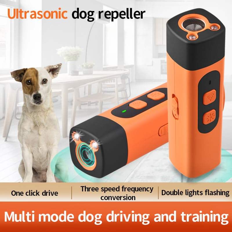 Handheld Ultrasonic Dog Bark Repeller with LED Flashlight - Image 3