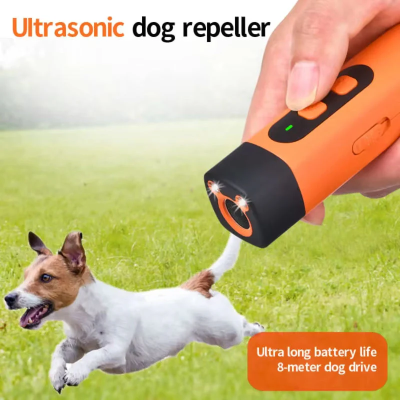 Handheld Ultrasonic Dog Bark Repeller with LED Flashlight - Image 4