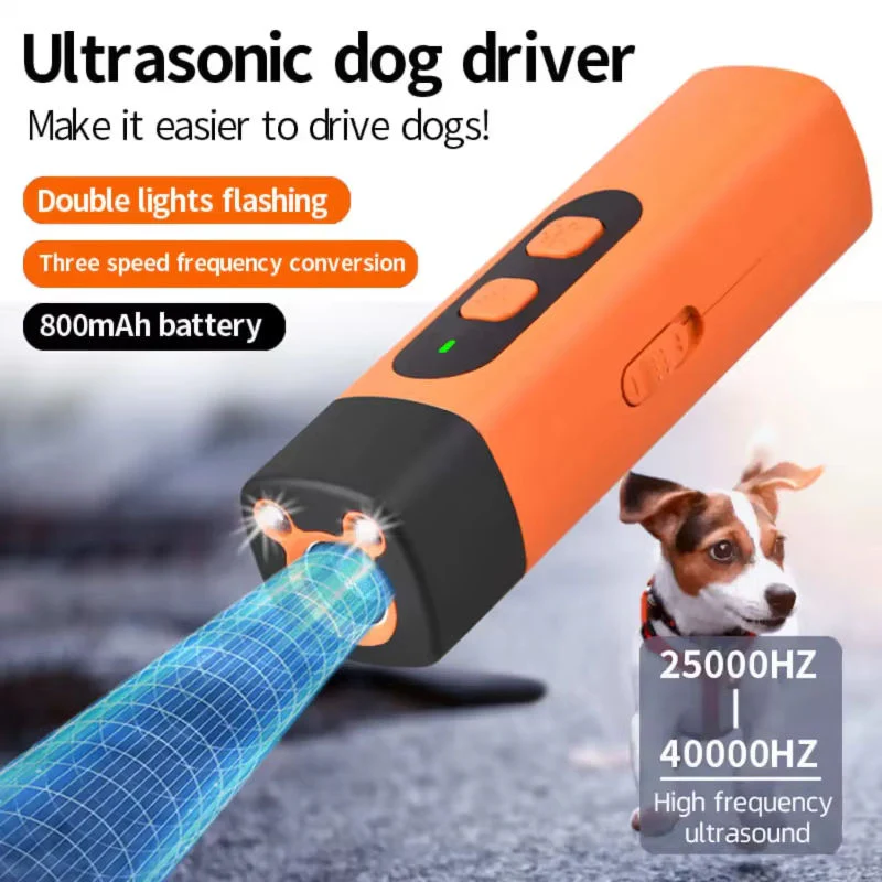 Handheld Ultrasonic Dog Bark Repeller with LED Flashlight - Image 5