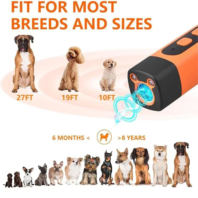 Handheld Ultrasonic Dog Bark Repeller with LED Flashlight - Image 6