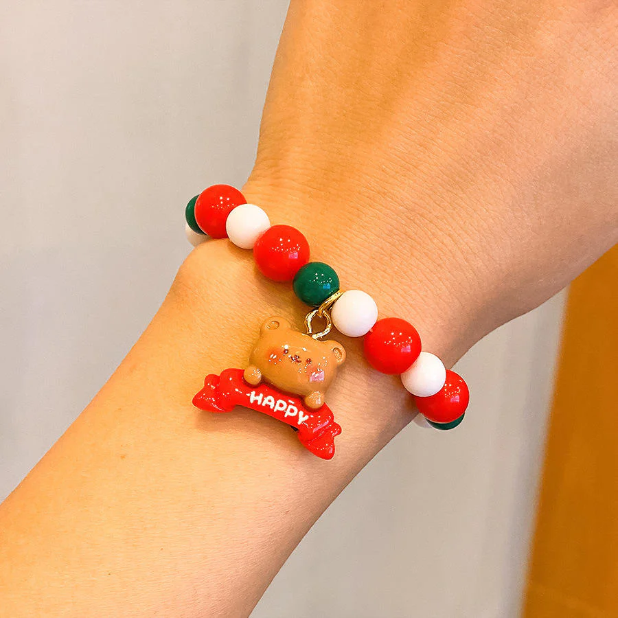 Handmade Christmas Beaded Bracelet Set - Image 3