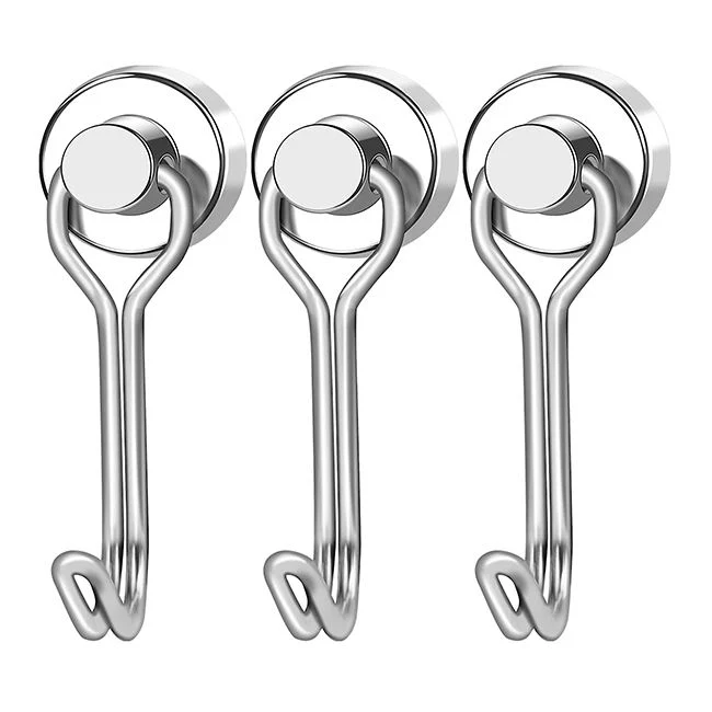 Heavy-Duty Magnetic Hooks (16mm / 20mm, Neodymium, Strong Pull)