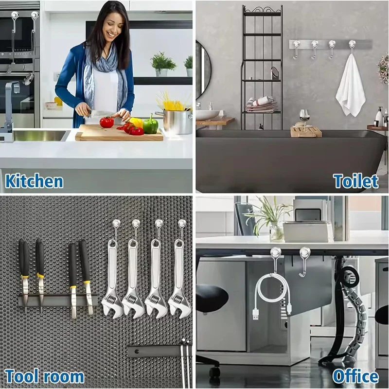 Heavy-Duty Magnetic Hooks (16mm / 20mm, Neodymium, Strong Pull) - Image 4