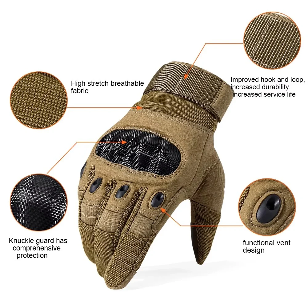 Heavy-Duty Tactical Work Gloves – Impact Resistant Hard Knuckle Protection - Image 6