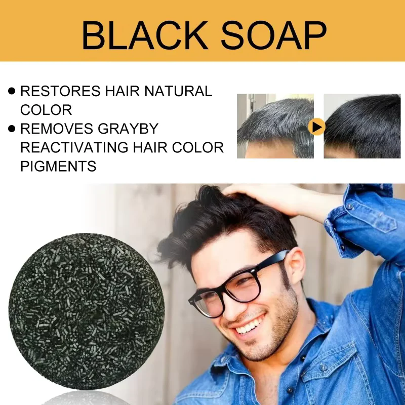 Herbal Black Soap Hair Darkening Treatment - Image 2