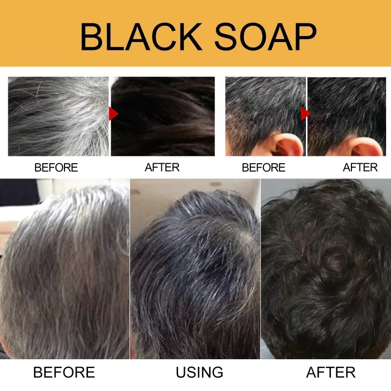 Herbal Black Soap Hair Darkening Treatment - Image 4
