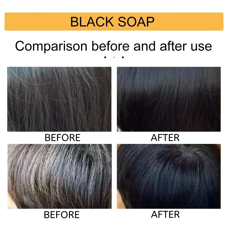 Herbal Black Soap Hair Darkening Treatment - Image 5