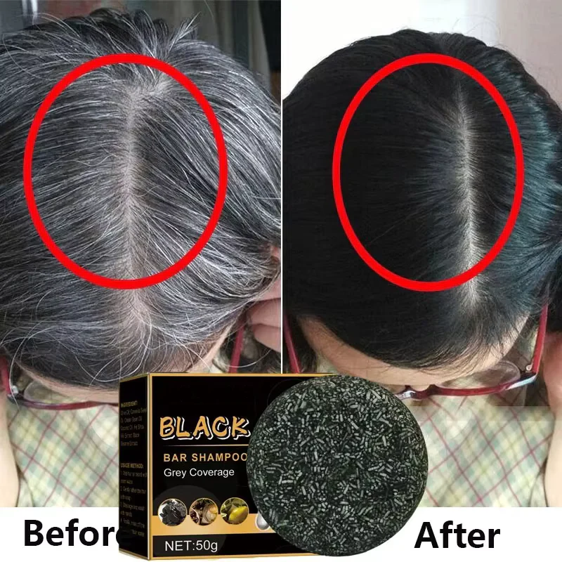 Herbal Black Soap Hair Darkening Treatment - Image 6