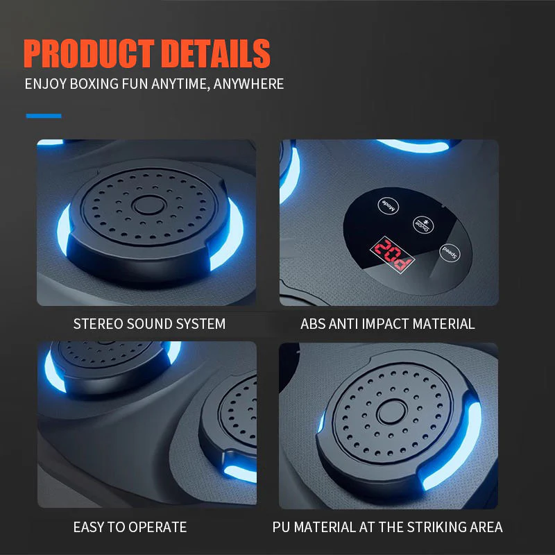 Home Interactive Music Boxing Target – LED Punching Trainer - Image 4
