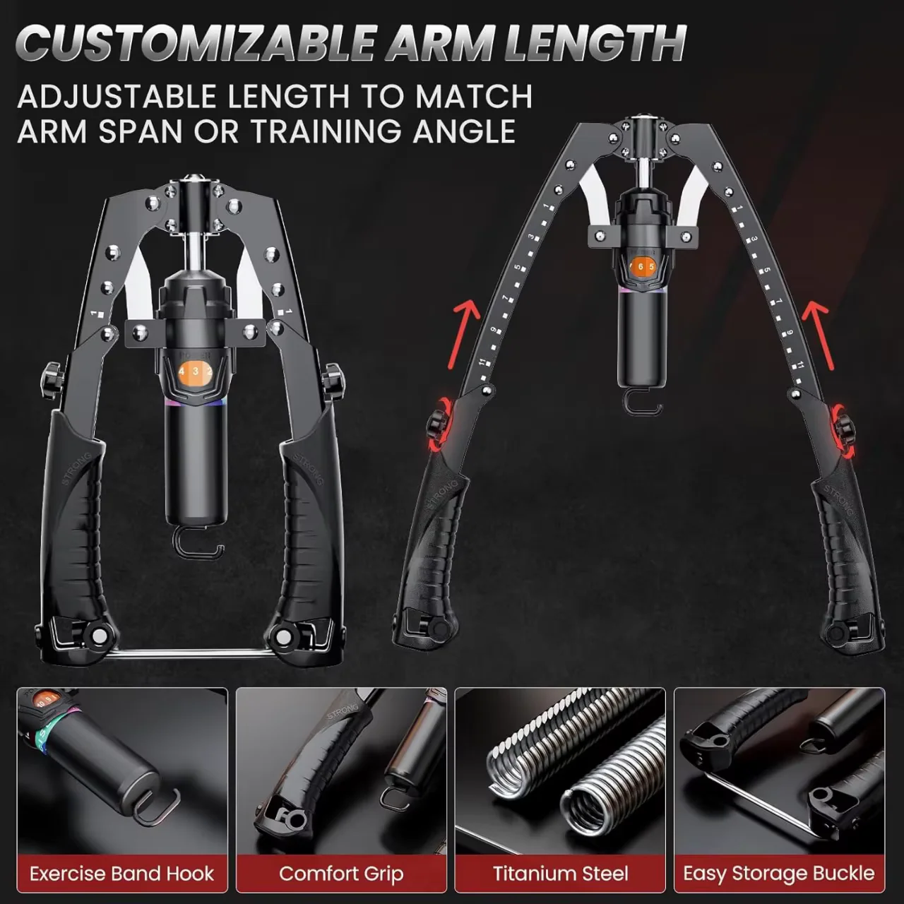 Hydraulic Power Twister Arm & Chest Exerciser | Adjustable Resistance Home Gym - Image 3