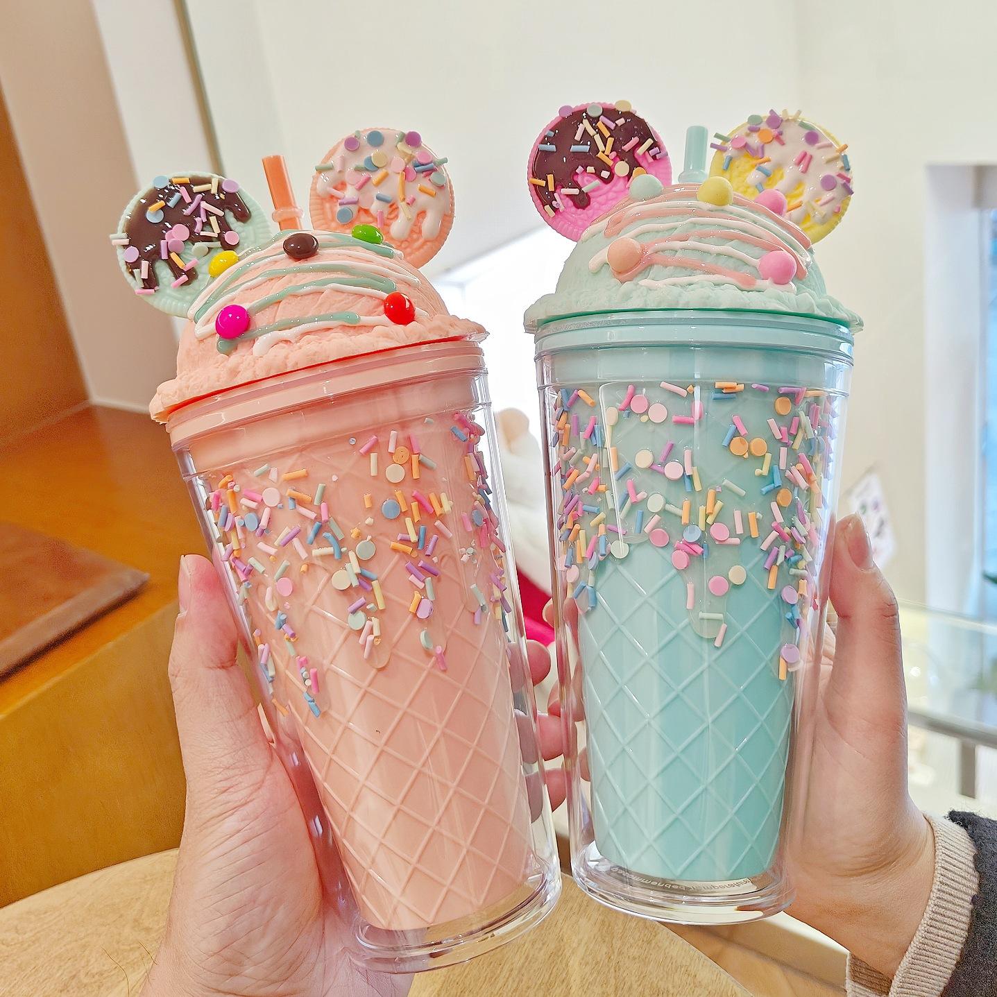 Ice Cream Parfait Tumbler – Insulated Sipper Cup with Straw - Image 3
