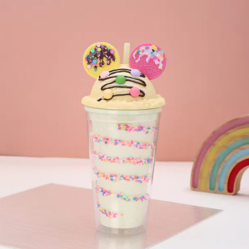 Ice Cream Parfait Tumbler – Insulated Sipper Cup with Straw - Image 9