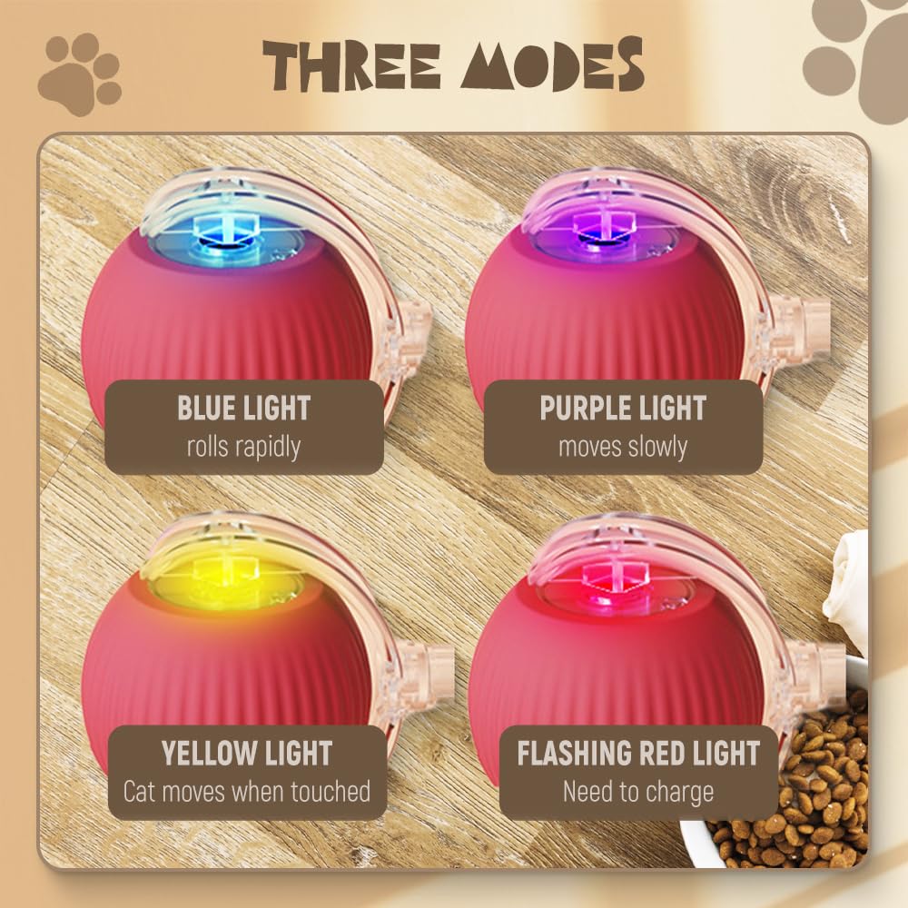 Interactive Automatic Dog & Cat Toy Ball - Rechargeable, Chewy, Self-Rolling - Image 2