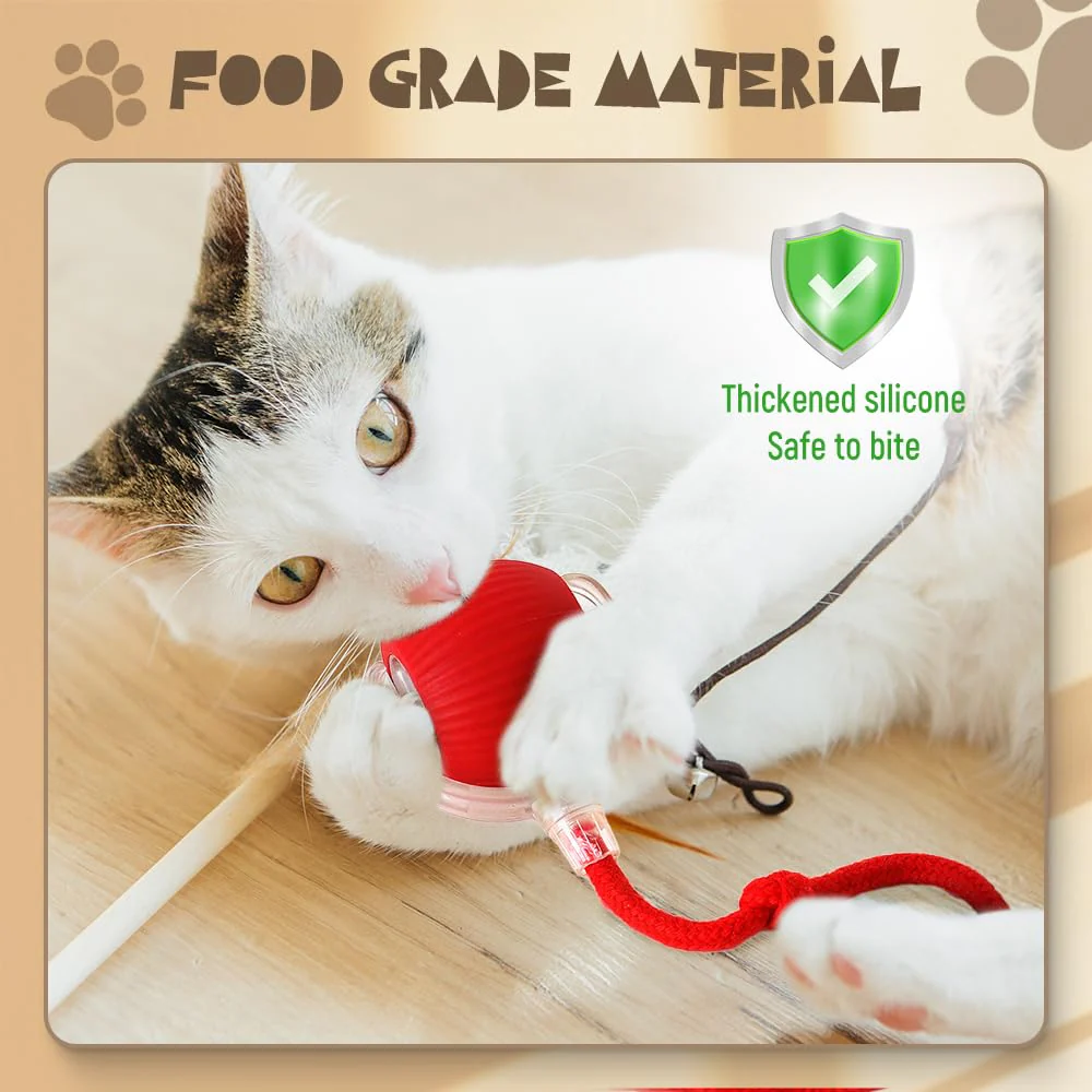 Interactive Automatic Dog & Cat Toy Ball - Rechargeable, Chewy, Self-Rolling - Image 3