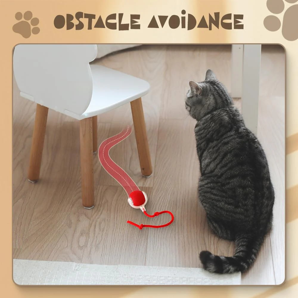 Interactive Automatic Dog & Cat Toy Ball - Rechargeable, Chewy, Self-Rolling - Image 4