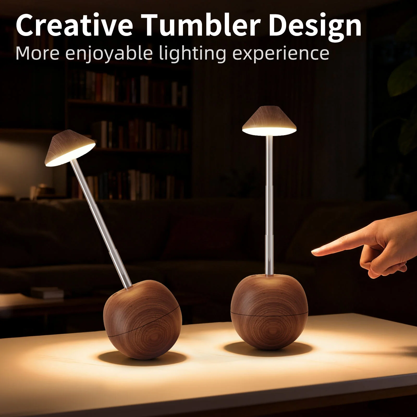 Interactive Tumbler RGB Lamp – Fun & Functional Color-Changing Desk Light – USB Rechargeable & Portable - Image 5