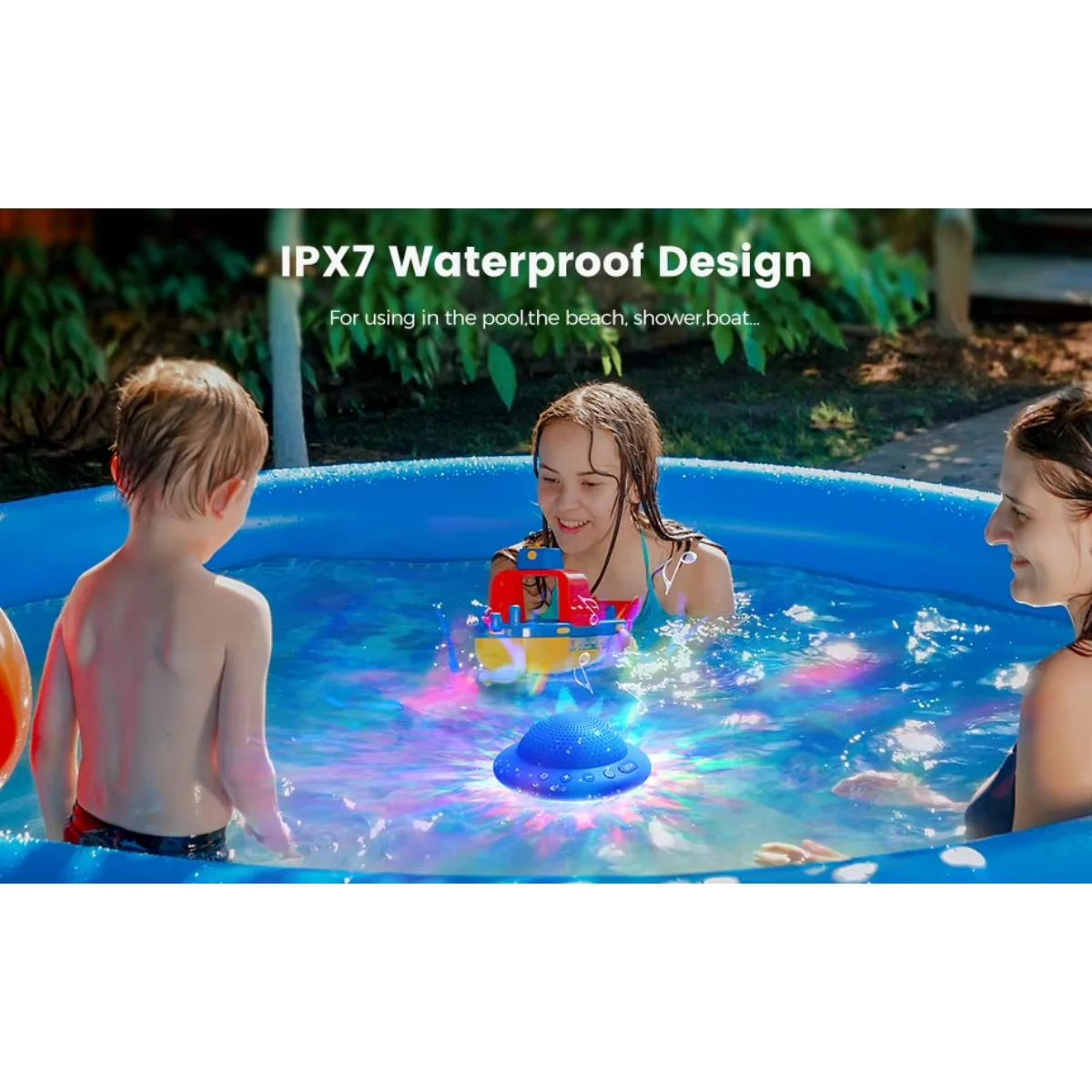 IPX7 Waterproof Shower Speaker – Wireless Bluetooth Mini Speaker with Suction Cup - Image 5