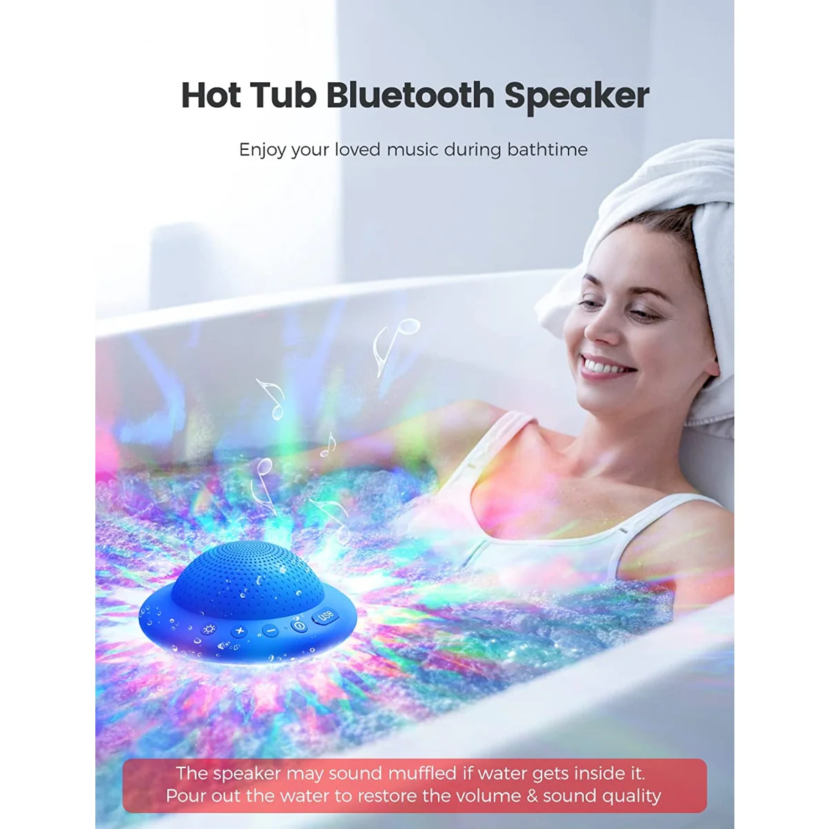 IPX7 Waterproof Shower Speaker – Wireless Bluetooth Mini Speaker with Suction Cup - Image 7