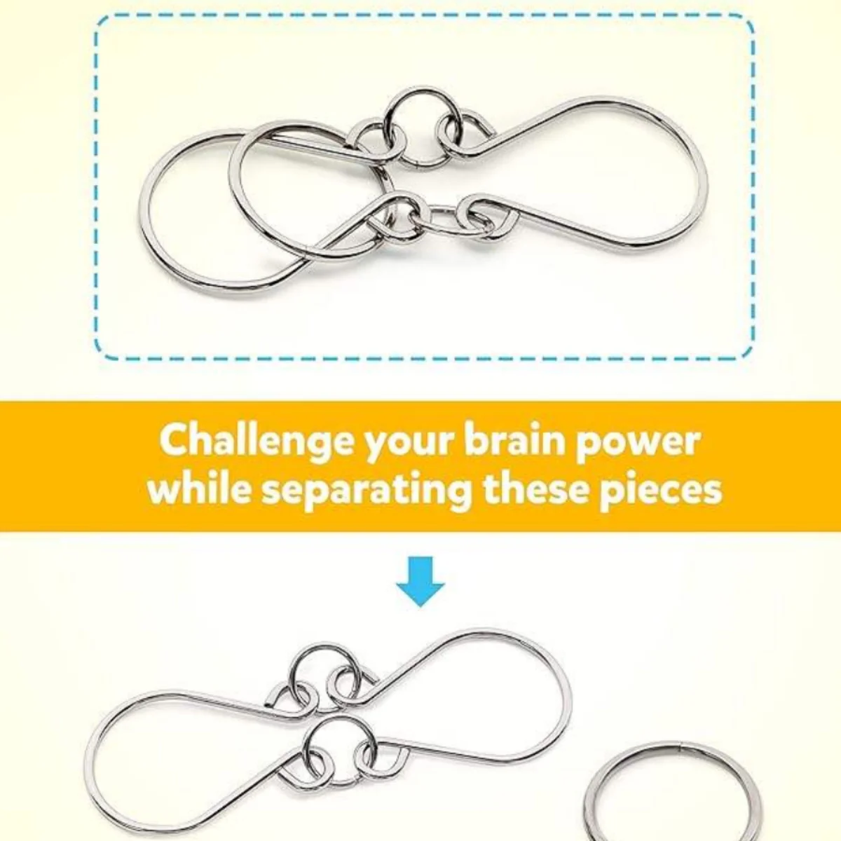 IQ Test Metal Wire Puzzles – Logical Brain Teaser Jigsaw Set for Adults & Kids - Image 2