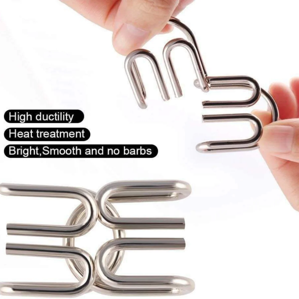 IQ Test Metal Wire Puzzles – Logical Brain Teaser Jigsaw Set for Adults & Kids - Image 3