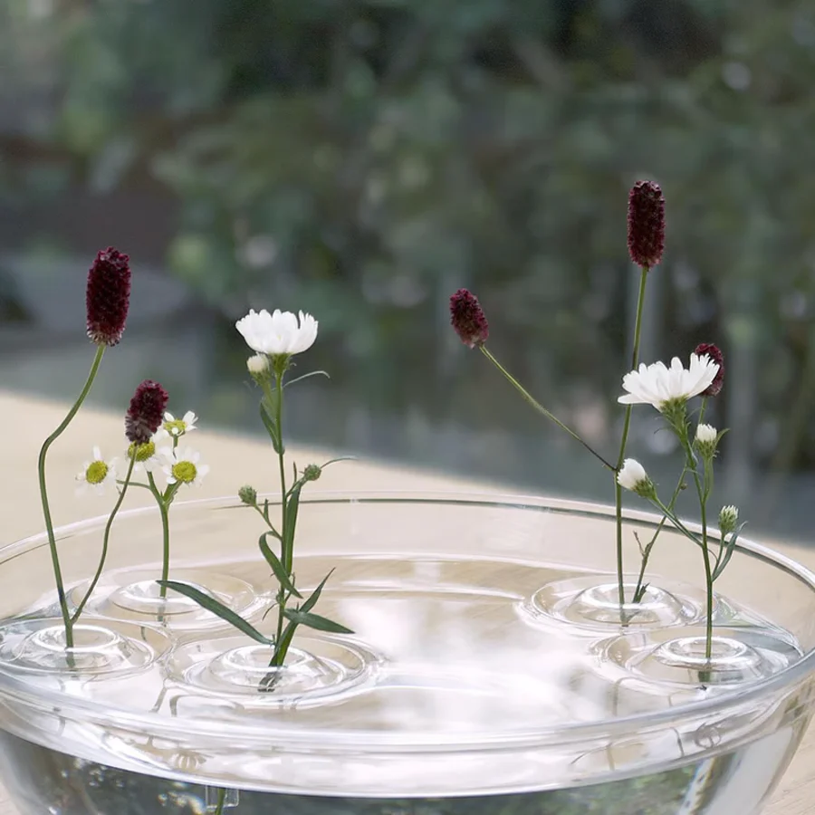 Japanese Floating Ripple Glass Vase - Image 6