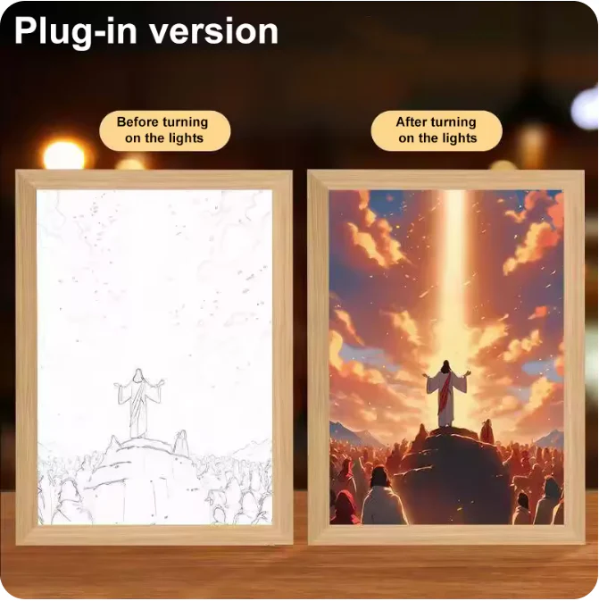 Luminous 4D LED Spiritual Art Frame - Image 19