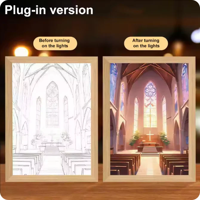 Luminous 4D LED Spiritual Art Frame - Image 30