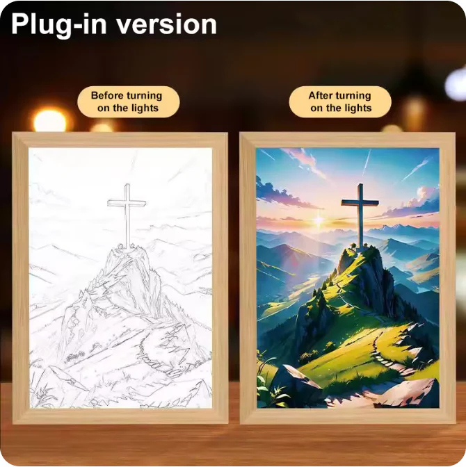 Luminous 4D LED Spiritual Art Frame - Image 38