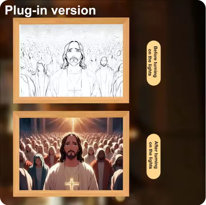 Luminous 4D LED Spiritual Art Frame - Image 42