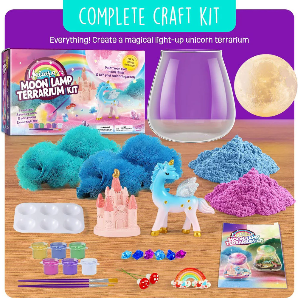 Kids Paint-Your-Own Moon Lamp Kit β Light-Up Galaxy Craft Set with Stand - Image 5