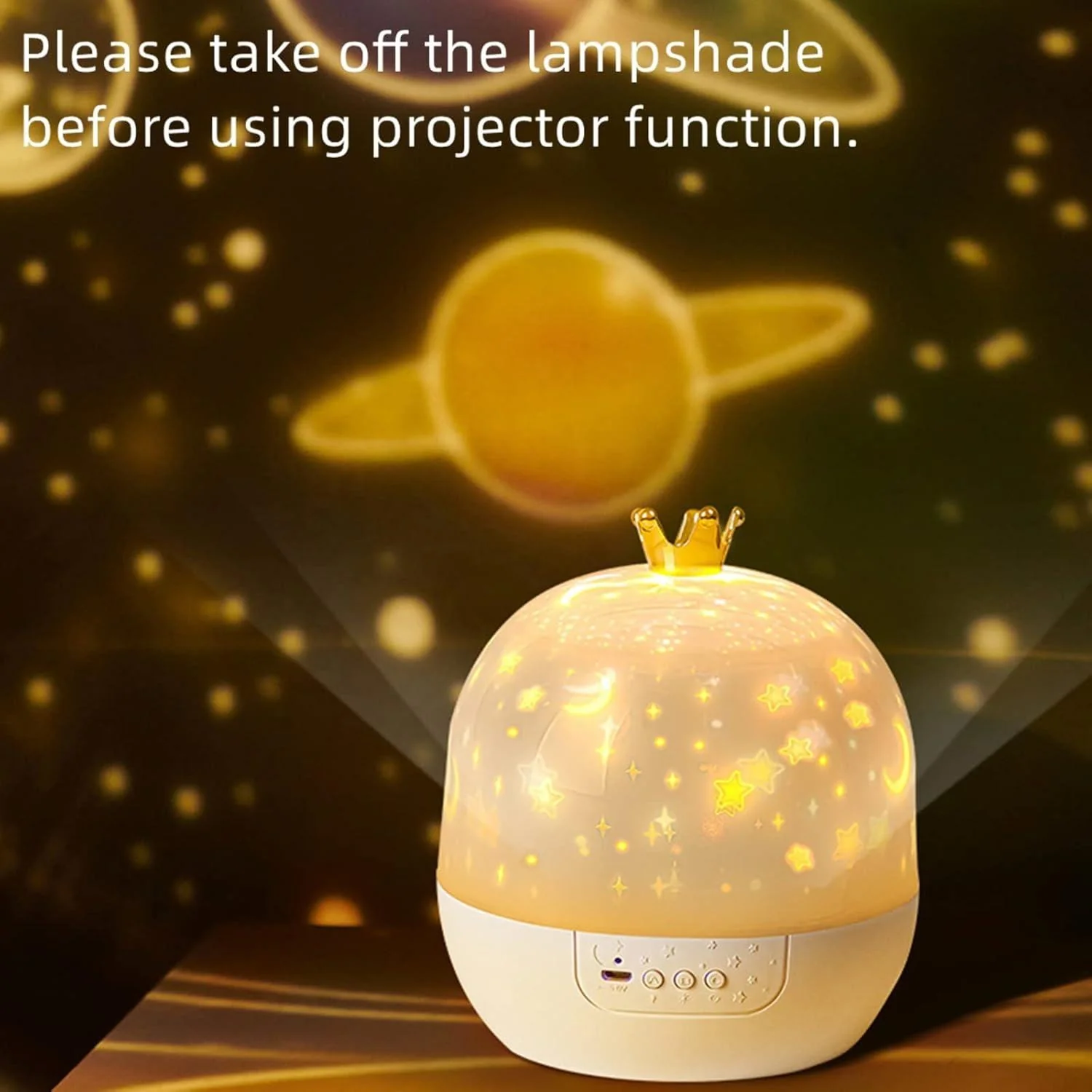 Kids Themed Rotating Night Light Projector - 15 Film 360° Starry Sky Lamp - Image 3